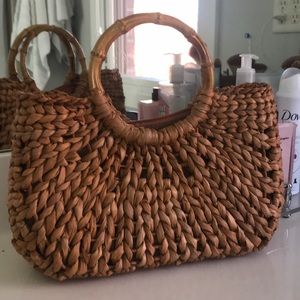 Mini straw handbag